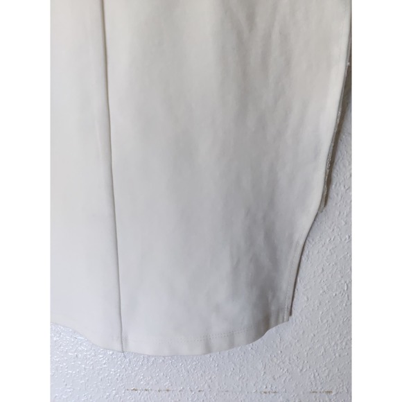 Lurelly White Sleeveless Round Neck Lace Inset Manhattan Mini Dress Size 4 - Picture 7 of 9